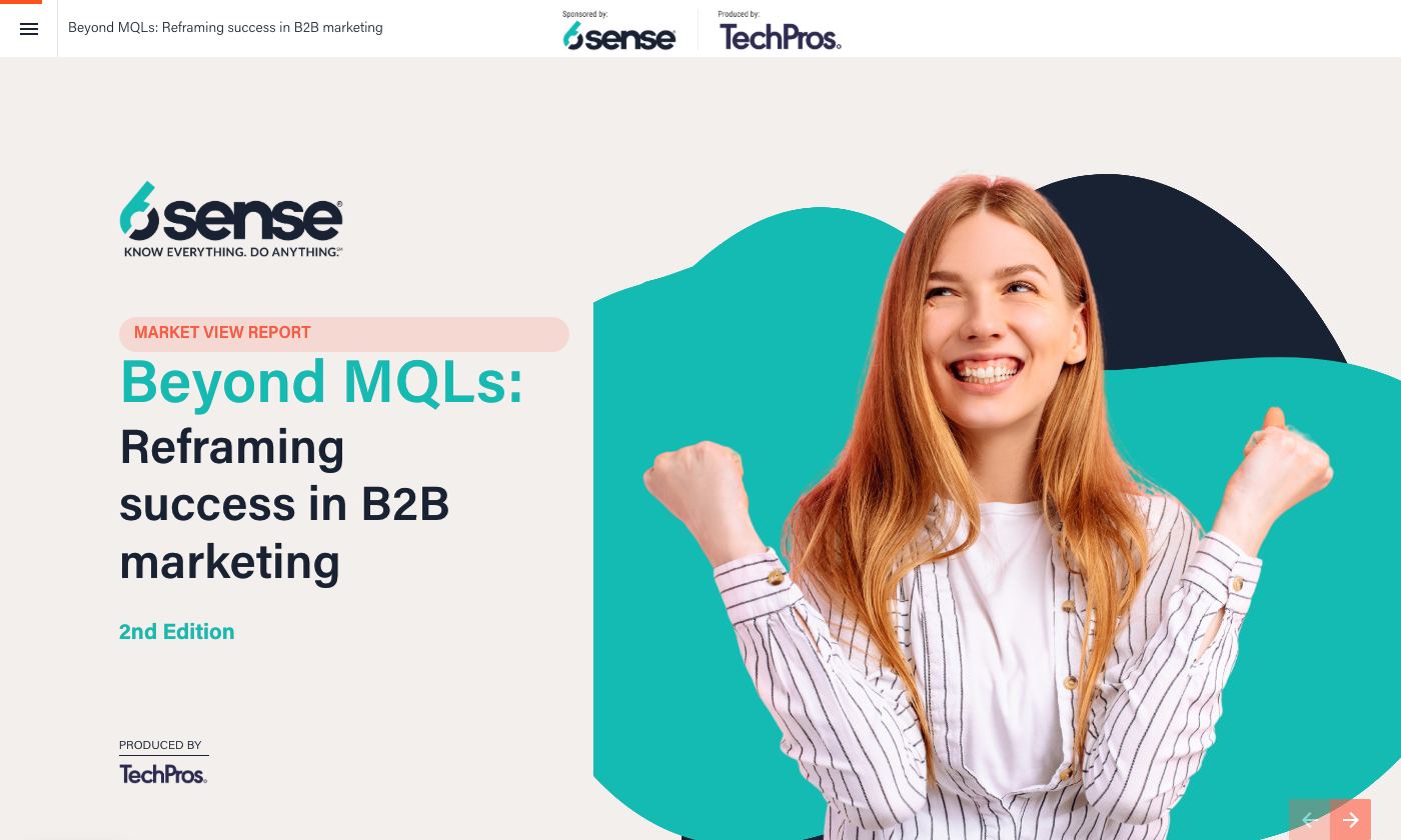 Report cover: Beyond MQLs: Reframing success in B2B marketing